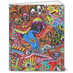 Art Color Dark Detail Monsters Psychedelic 8  X 10  Hardcover Notebook by Ket1n9