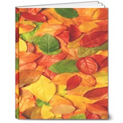 Leaves Texture 8  X 10  Hardcover Notebook by Ket1n9