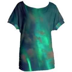 Northern-lights-plasma-sky Women s Oversized T-shirt