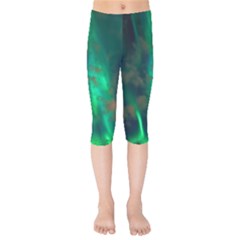 Northern-lights-plasma-sky Kids  Capri Leggings  by Ket1n9