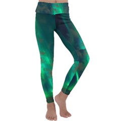 Northern-lights-plasma-sky Kids  Lightweight Velour Classic Yoga Leggings by Ket1n9