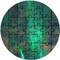 Northern Lights Plasma Sky Wooden Puzzle Round View1