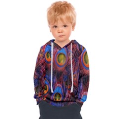 Pretty Peacock Feather Kids  Overhead Hoodie by Ket1n9