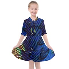 Peacock Feather Retina Mac Kids  All Frills Chiffon Dress by Ket1n9