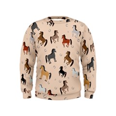 Horses For Courses Pattern Kids  Sweatshirt by Ket1n9