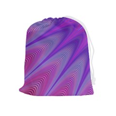 Purple Star Sun Sunshine Fractal Drawstring Pouch (xl)