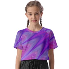 Purple Star Sun Sunshine Fractal Kids  Basic T-shirt by Ket1n9