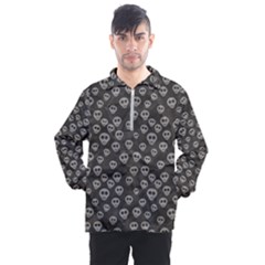 Skull Halloween Background Texture Men s Half Zip Pullover