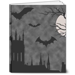 Halloween Background Halloween Scene 8  X 10  Softcover Notebook by Ket1n9