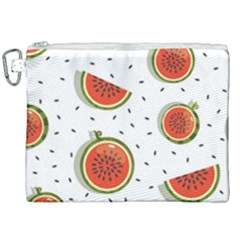 Seamless Background Pattern-with-watermelon Slices Canvas Cosmetic Bag (xxl)