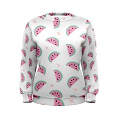 Fresh Watermelon Slices Texture Women s Sweatshirt by Ket1n9