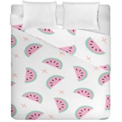 Seamless Background With Watermelon Slices Duvet Cover Double Side (california King Size) by Ket1n9