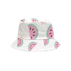 Seamless Background With Watermelon Slices Inside Out Bucket Hat (kids) by Ket1n9