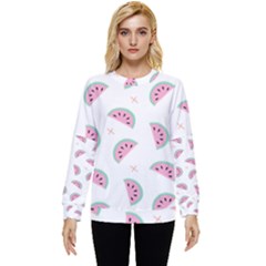 Watermelon Wallpapers  Creative Illustration And Patterns Hidden Pocket Sweatshirt by Ket1n9