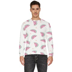 Fresh Watermelon Slices Texture Men s Fleece Sweatshirt by Ket1n9