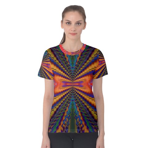 Casanova Abstract Art-colors Cool Druffix Flower Freaky Trippy Women s Cotton T-shirt by Ket1n9