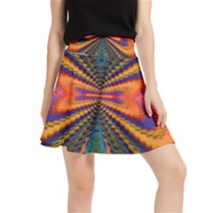 Casanova Abstract Art-colors Cool Druffix Flower Freaky Trippy Waistband Skirt by Ket1n9