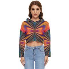 Casanova Abstract Art-colors Cool Druffix Flower Freaky Trippy Women s Lightweight Cropped Hoodie by Ket1n9