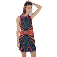 Casanova Abstract Art-colors Cool Druffix Flower Freaky Trippy Racer Back Hoodie Dress by Ket1n9