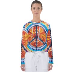 Tie Dye Peace Sign Women s Slouchy Sweat by Ket1n9