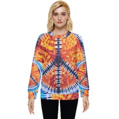 Tie Dye Peace Sign Hidden Pocket Sweatshirt by Ket1n9