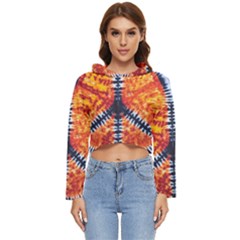 Tie Dye Peace Sign Women s Lightweight Cropped Hoodie by Ket1n9