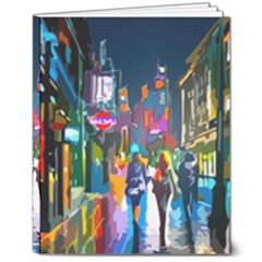 Abstract Vibrant Colour Cityscape 8  X 10  Hardcover Notebook by Ket1n9