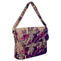 Pink City Retro Vintage Futurism Art Buckle Messenger Bag by Ket1n9