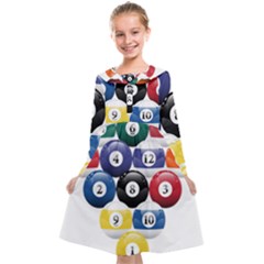 Abstract Vibrant Colour Botany Kids  Midi Sailor Dress by Ket1n9