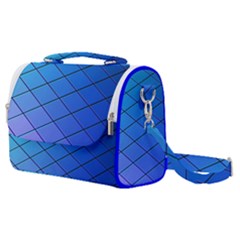 Blue Pattern Plain Cartoon Satchel Shoulder Bag by Ket1n9