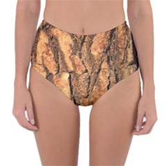 Bark Texture Wood Large Rough Red Wood Outside California Reversible High-waist Bikini Bottoms by Ket1n9