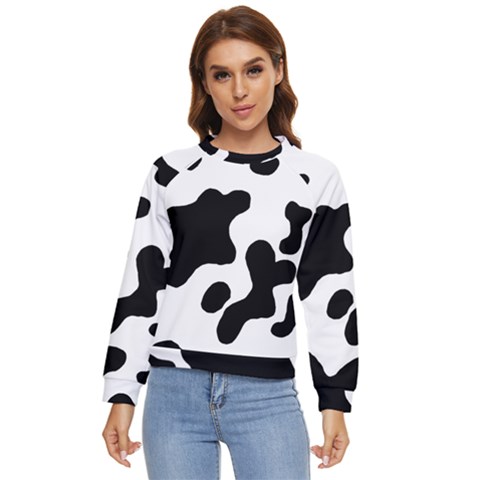 Cow Pattern Women s Long Sleeve Raglan T-shirt by Ket1n9