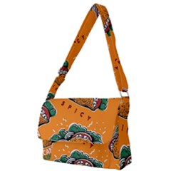 Seamless Pattern With Taco Full Print Messenger Bag (s) by Ket1n9
