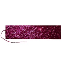 Pink Glitter Roll Up Canvas Pencil Holder (l) by Hannah976