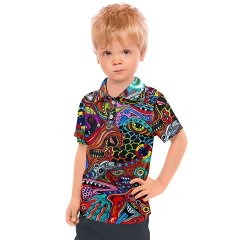 Vector Art Pattern - Kids  Polo T-shirt by Hannah976