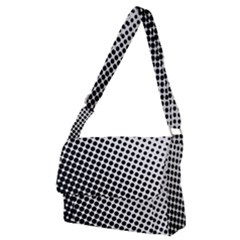 Background-wallpaper-texture-lines Dot Dots Black White Full Print Messenger Bag (m) by Hannah976