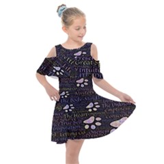 Footprints Path Mystery Unknown Kids  Shoulder Cutout Chiffon Dress by Paksenen