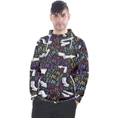 Time Nonlinear Curved Undirected Men s Pullover Hoodie by Paksenen