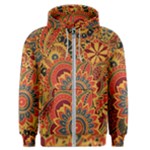 Bright Seamless Pattern With Paisley Mehndi Elements Hand Drawn Wallpaper With Floral Traditional In Men s Zipper Hoodie