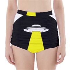 Ufo Flying Saucer Extraterrestrial High-waisted Bikini Bottoms by Cendanart