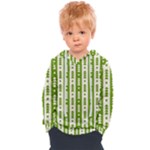 Christmas Green Tree Background Kids  Overhead Hoodie