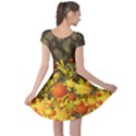 Floral Flower Black Corn Turkey Cap Sleeve Dress View2