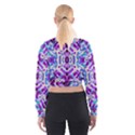 Blue Violet Tie Dye Pattern Cropped Sweatshirt View2