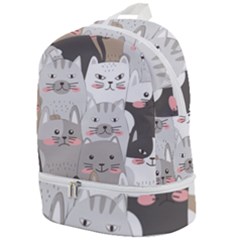 Cute Cats Seamless Pattern Zip Bottom Backpack by Bedest