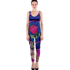 Enchanted Rose Stained Glass One Piece Catsuit by Cendanart