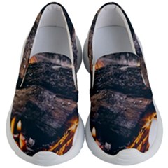 Wood Fire Camping Forest On Kids Lightweight Slip Ons by Bedest