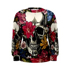 Skull Flowers American Native Dream Catcher Legend Women s Sweatshirt by Bedest