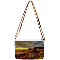 Scotland Monti Mountains Mountain Double Gusset Crossbody Bag by Cendanart