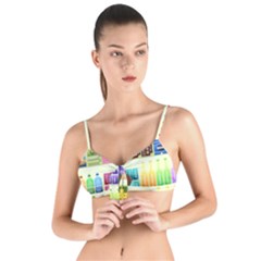 Supermarket Shelf Products Snacks Tie Up Cut Bikini Top by Cendanart