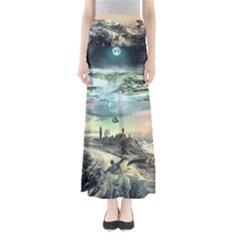 Psychedelic Art Full Length Maxi Skirt by Bedest